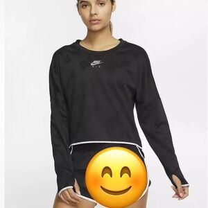 Nike Air Women's Long Sleeve Running Top Training Gym Jacquard Dri-FIT Large